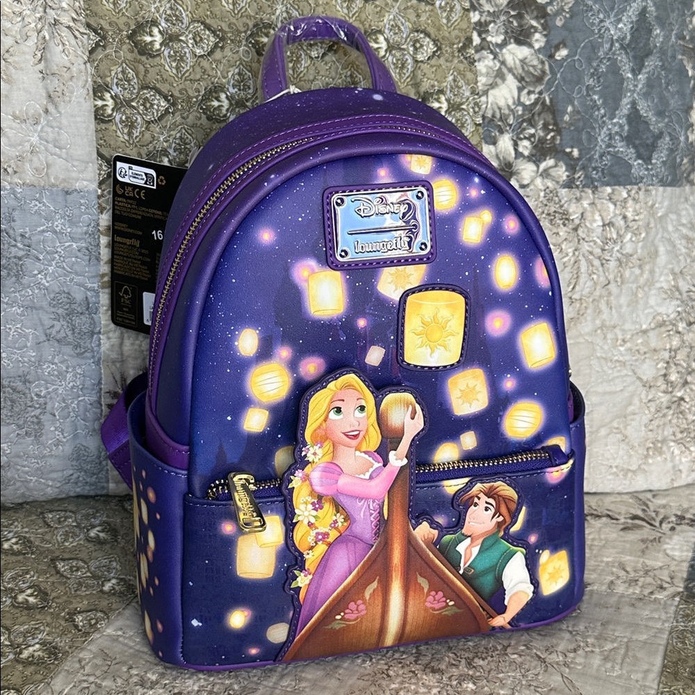 Beautiful Disney Loungefly featuring Rapunzel and Flynn, NWTs